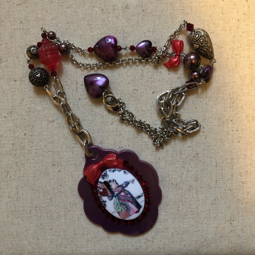 Tarina Tarantino Queen of Hearts Necklace *Rare*